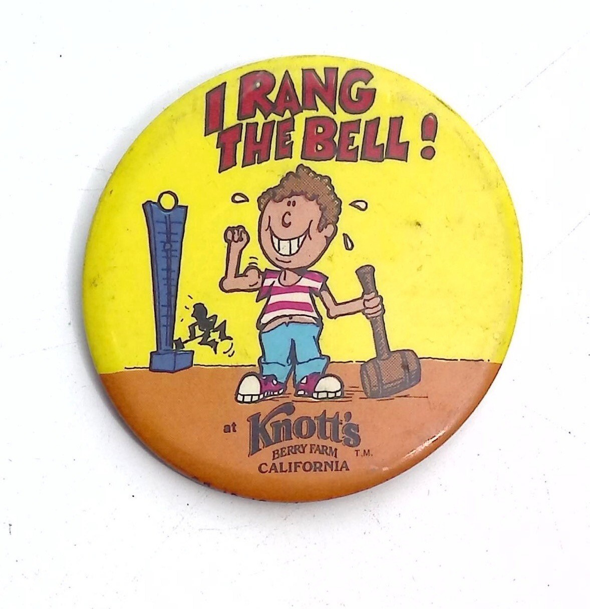 Vintage Knott's Berry Farm I Rang the Bell Pinback Button - CA Souvenir ...