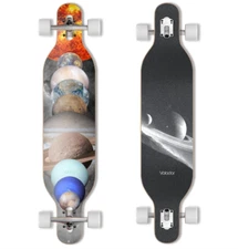 Freeride Longboard Cruiser | Maple Wood Deck| Drop Through Longboard Complete