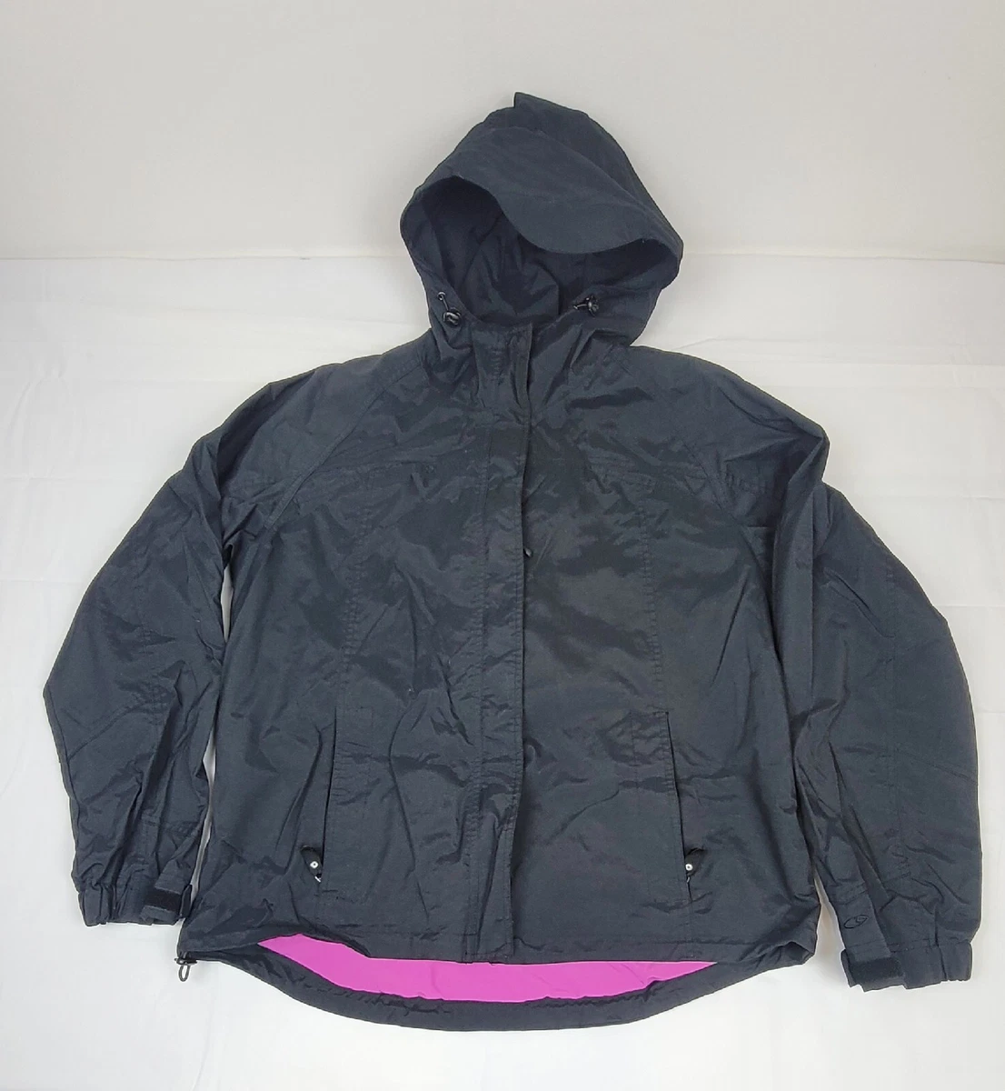 CHAMPION C9 Black Outerwear Hooded Full Zip Waterproof Jacket Size L