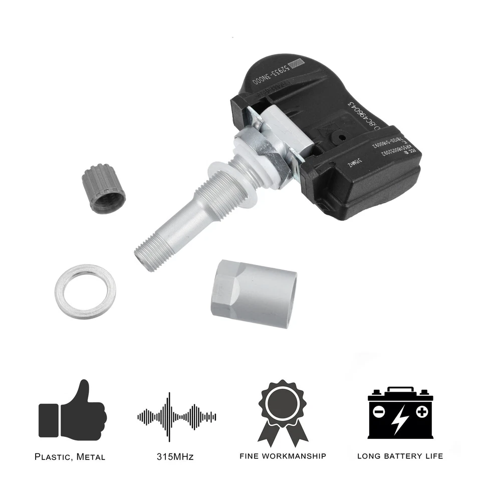 4pcs 529333N000 Tire Pressure Sensor TPMS 315MHz for Hyundai Elantra Santa Fe - Image 3 of 4