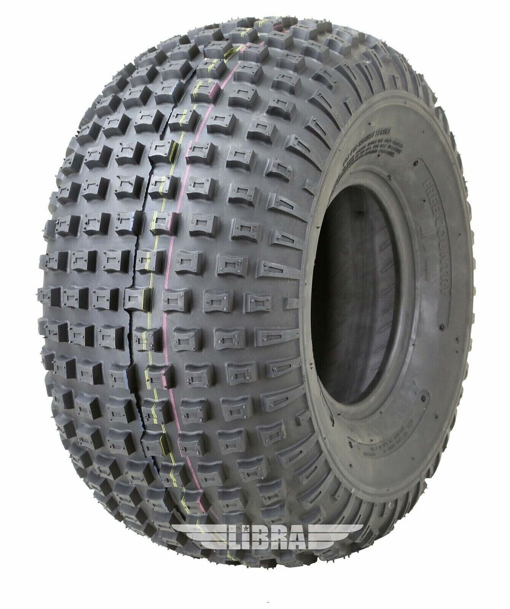 Set 2 of ATV Tires 22x11-8 22x11x8 FREE COUNTRY 4PR Dimple Knobby