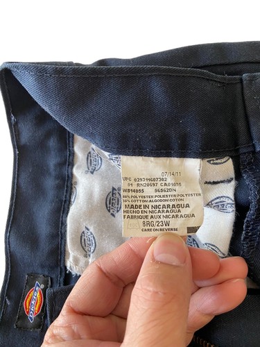 Dickies Pants Regular Fit Blue Boys Size 8 23x22 Good Condition - Picture 6 of 9