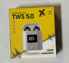 True Wireless D019 TWS V5.0 Bluetooth Earphone Wireless buds BLACK