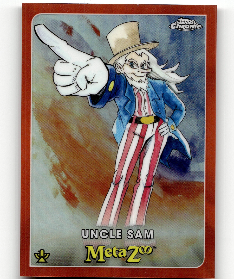 Orange - MetaZoo Uncle Sam Topps Chrome Series 0 #70 Gold 10/25 | eBay
