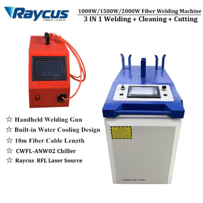 4 IN 1 Raycus 1000W/1500W/2000W Fiber Laser Welding Cleaning Cutting Machine 