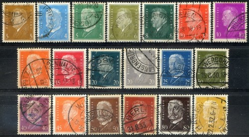 Germany Reich 1928/32 - Effigies of Presidents No. 401/414 used (m2194)