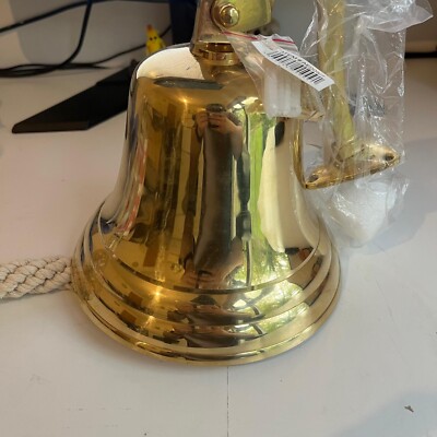 Schiffsglocke Messing 7 Zoll mit Wandhalterung 