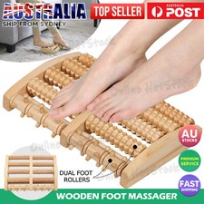 Wooden Foot Massager Roller Relieve Plantar Fasciitis Acupressure Massage Tool
