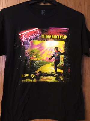 Elton John.  Farewell Yellow Brick Road  2018. Black Shirt.  L.