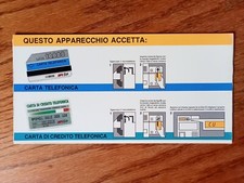 OGGETTI PER COLLEZIONISTI ADESIVO AVVISO PER CABINA SIP CARTA TELEFONICA ITALIA