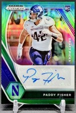 2021 Panini Prizm Draft Picks GREEN Paddy Fisher NFL RC Rookie Autograph DPA-PAD