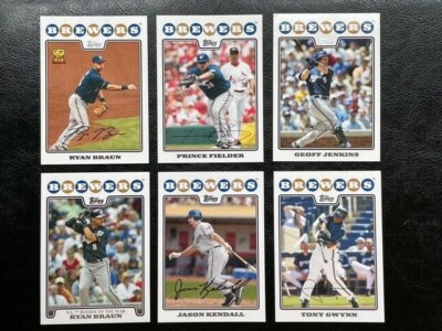 2008 Topps Milwaukee Brewers Team Set (All 19)  **SUPER SHARP**  SEE PICS