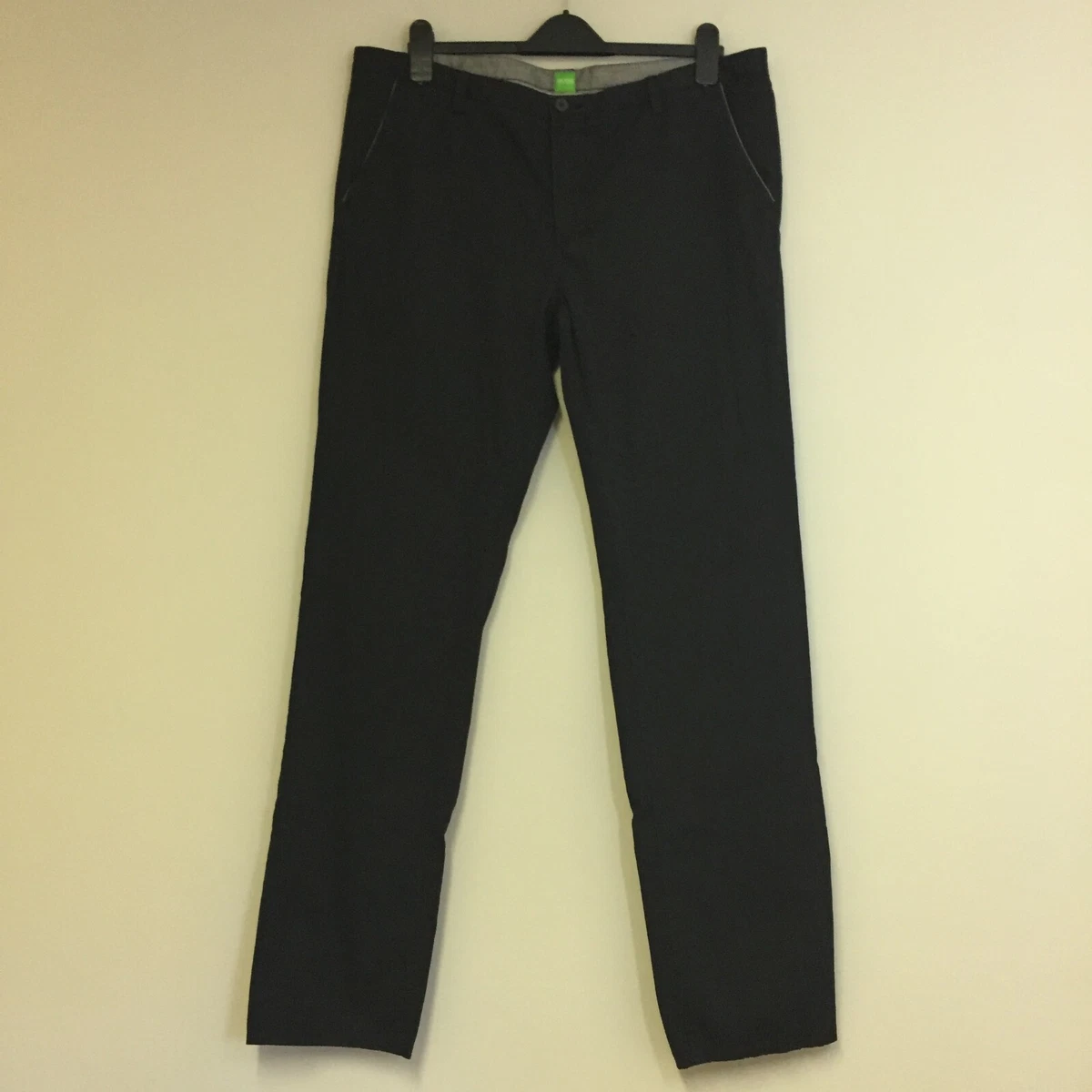 Hugo Boss C Rice Slim Fit Chinos Mens Black Cotton Trousers UK 54 W38 L34