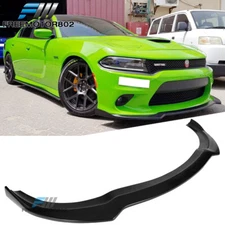 Fits 15-23 Dodge Charger SRT PU Front Bumper Lip Splitter Black