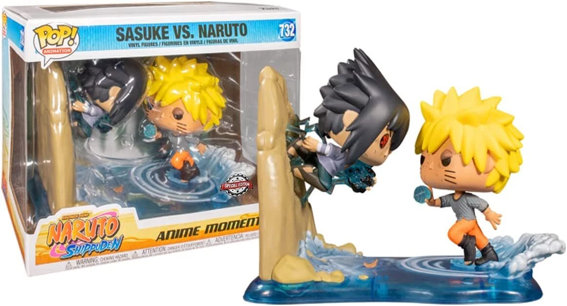 Naruto Shippuden Naruto vs Sasuke Vinyl Figure Anime Moment Funko POP Manga  Rare