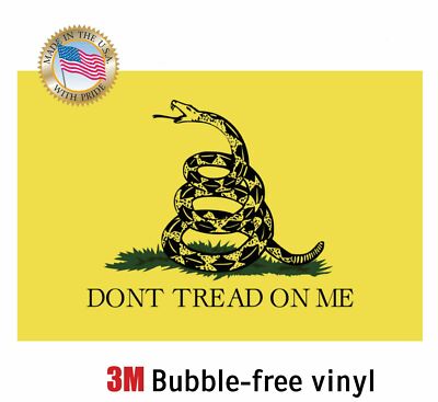 DON'T TREAD ON ME GADSDEN FLAG DECAL STICKER 3M TRUCK CAR GUN MADE IN USA