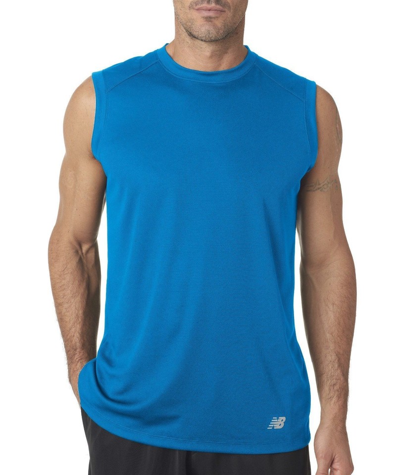 NEW BALANCE Men's Sleeveless ATHLETIC WORKOUT Gym TShirt drifit S2X