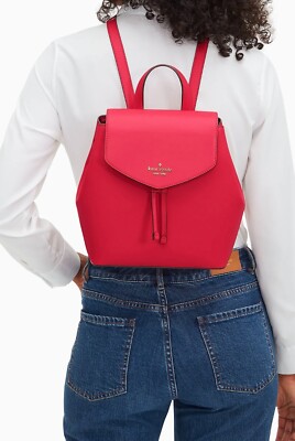 NWT KATE SPADE Lizzie Medium Flap Saffiano Leather Backpack  display picture 1