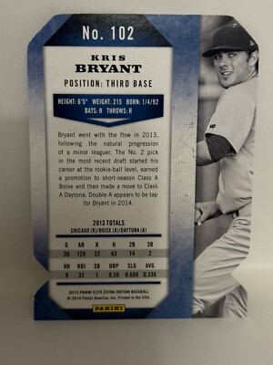 KRIS BRYANT 2013 Panini Elite Extra Edition Baseball RED DIE-CUT