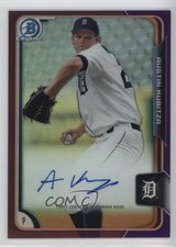 2015 Bowman Chrome Prospects Purple Refractor 66/250 Austin Kubitza Auto 2f9