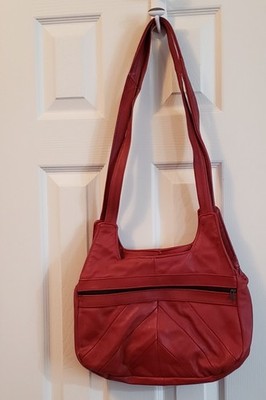 Vintage Red Leather Satchel   Genuine Artisan Made in Mexico-NWOT