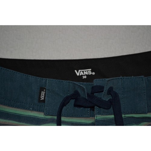 Pantalones cortos de natación VANS Off The Wall para hombre talla 30 rendimiento azul verde - Imagen 4 de 5
