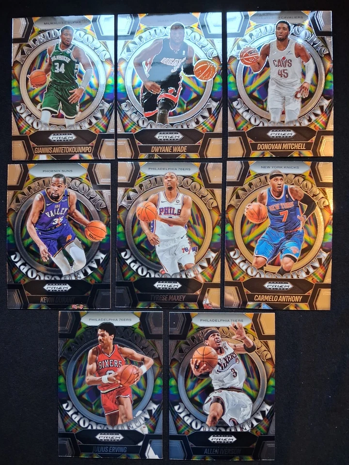 8x 2024-25 PRIZM BLACK KALEIDOSCOPIC LOT - Giannis & Iverson & Wade & Durant +++ - Bild 1 von 2