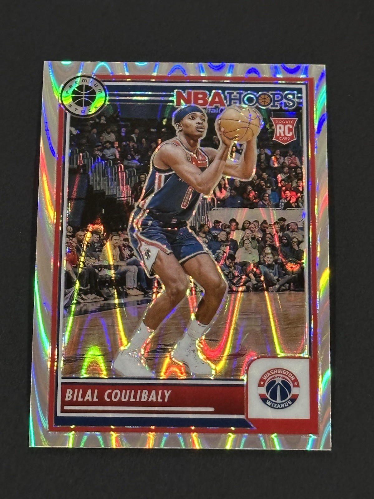 2023-24 Panini NBA Hoops Premium Stock Bilal Coulibaly Rookie Seismic #175 RC (P