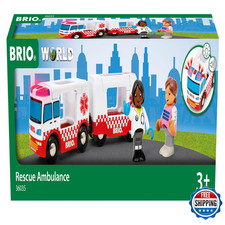 Brio World 36035 Rescue Ambulance Train Set Accessory For Kids Aged 3 Years Up