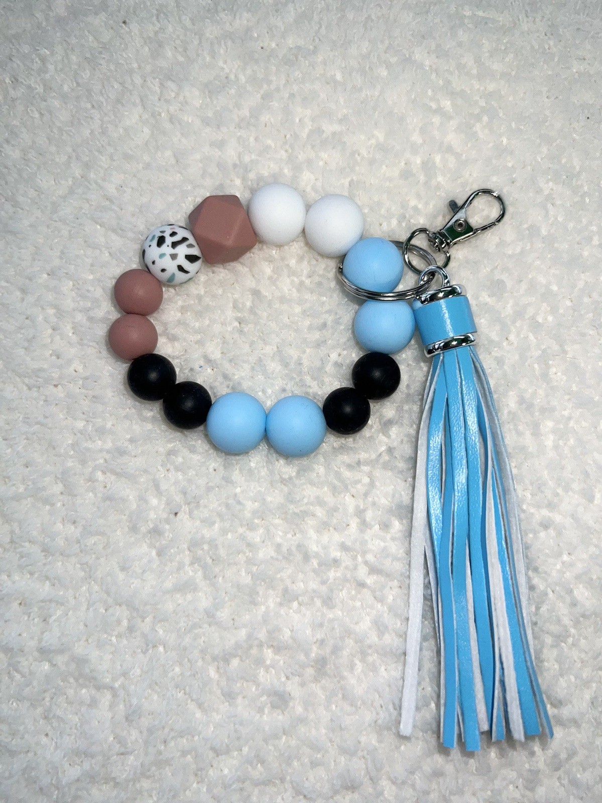 Colorful Silicone Wristlet with Tassel for Women