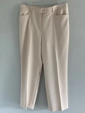 Basler Women's Made in Germany Ankle Length Dress Pants, Beige 42/12
