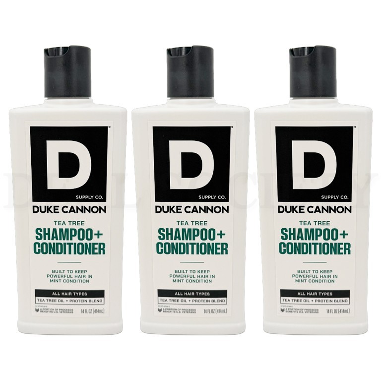 Duke Cannon Supply Co. Men's Tea Tree Shampoo + Conditioner 14oz Lot of 3