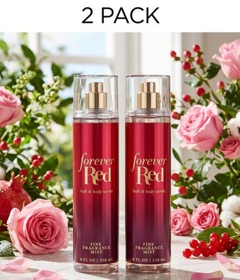 [2-PACK] Bath & Body Works FOREVER RED Fine Fragrance Mist 8oz - NEW & Authentic