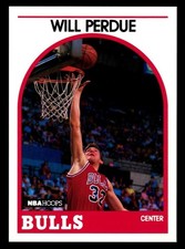 1989-90 NBA HOOPS RC #259 WILL PERDUE ROOKIE CARD - CHICAGO BULLS - *02. rookie card picture