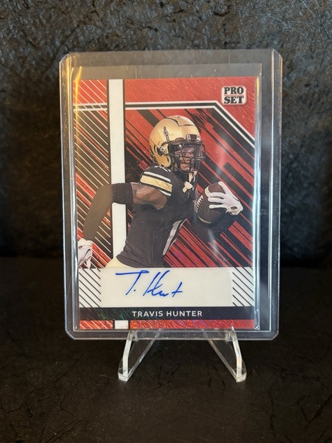 2024 Leaf Collective Travis Hunter Red Shimmer Auto 1/4 RC PSA-TH3