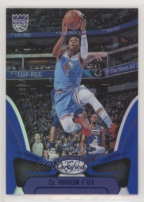 2018-19 Certified Mirror Blue 129/199 De'Aaron Fox #57 q8j