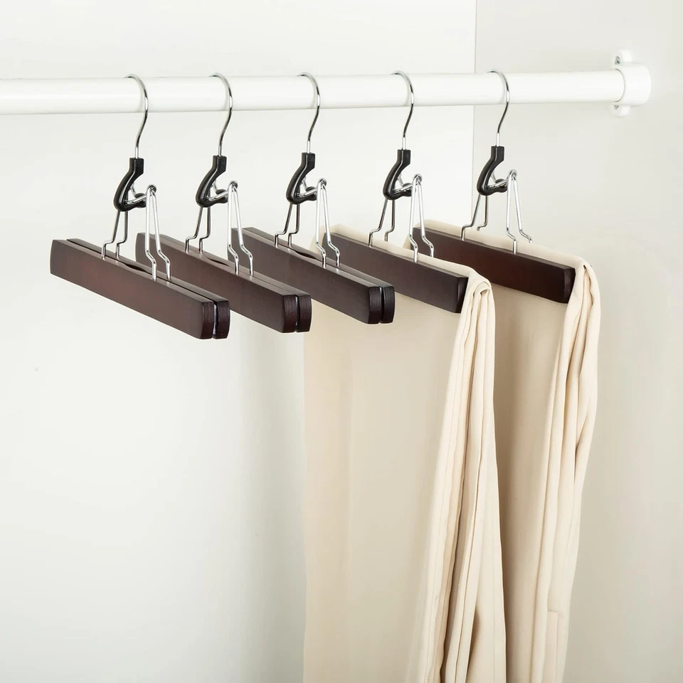 Wooden Pants Hangers - Cherry, 10-Pack - Image 4 of 4