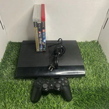 Sony PlayStation 3 Super Slim PS3 Console + Cords & GAMES Tested & WORKS