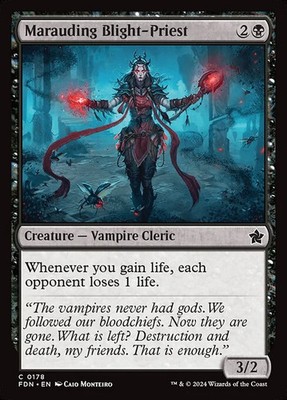 Magic/MTG Marauding Blight-Priest FDN-178 Common Englisch Neu