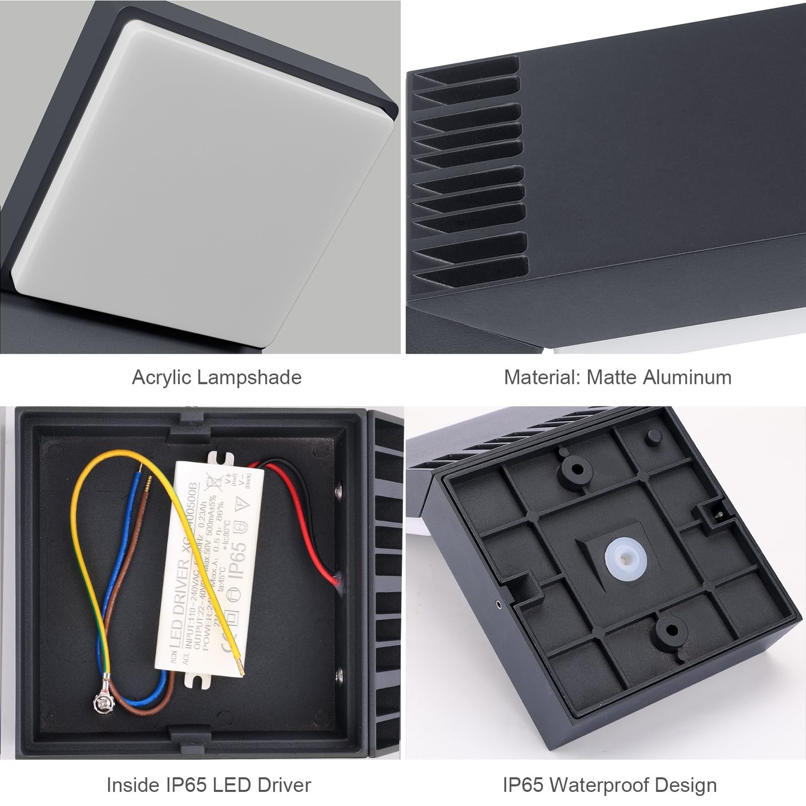 Applique Esterno LED 24W - Luce Sicurezza IP65 per Casa e Giardino - 3