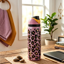 Owala FreeSip Water Bottle, Jungle Stroll, 32 oz, Leopard Print, New in Box