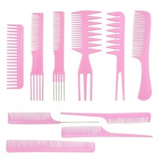 10 Pcs Professional Styling Comb Set - Coarse and Fine Toothed Pick Combs for...