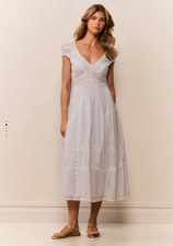 NWT Love Shack Fancy Suvi Heritage Midi Dress...