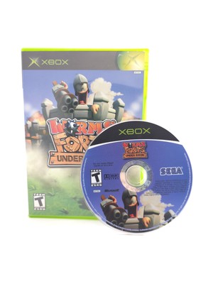 Worms Forts: Under Siege (Microsoft Xbox, 2005) Game and Case Cleaned & Tested