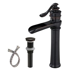 Vessel Sink Faucet Waterfall Singe Hole Oil Tall Version Oil-Rubbed Bronze