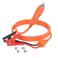 14AWG Cigarette Lighter Plug to Alligator Charger for Jackery Solar Generators