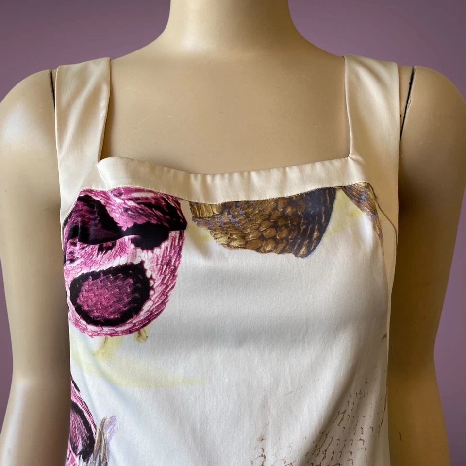 VESTIDO Floral de Verano Roberto Just Cavalli De Colección Y2k Talla 44IT M-L Foto 4 de 4