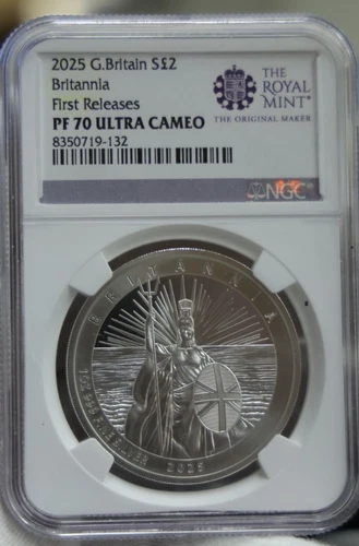 2025 Great Britain Britannia 1 oz .999 Silver NGC PF70UC First Release
