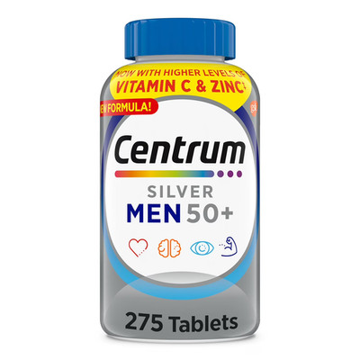 Centrum Silver Men 50+ Immune Support Multivitamin, 275 Tablets Exp 11/2027