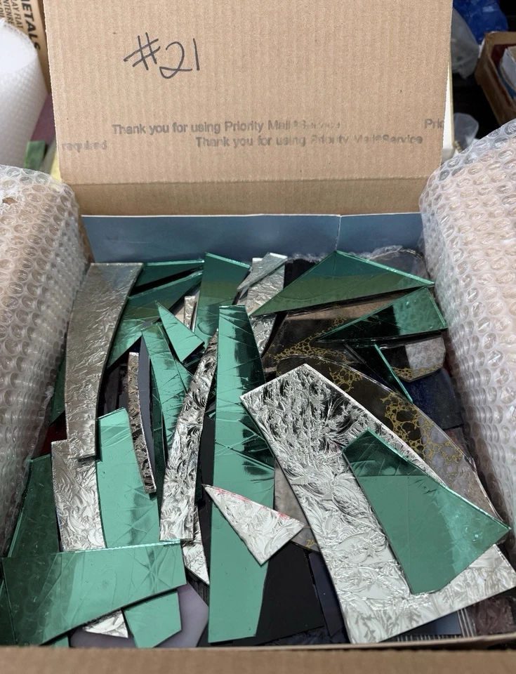 25+ libras premium vitral pequeño-lg restos $6/lb. Arte en vidrio arte mosaico envío GRATIS Foto 2 de 4